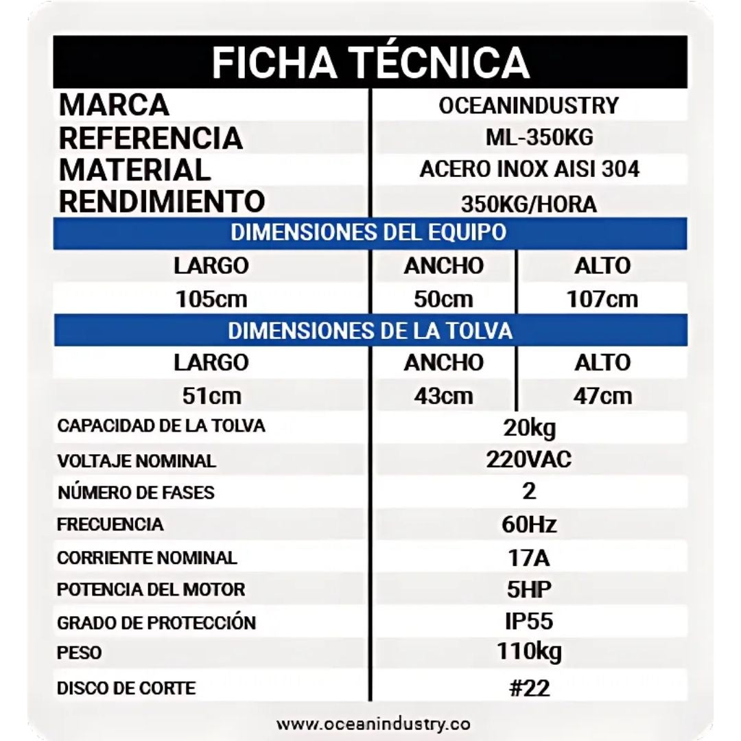 Molino Mezclador para maíz y carne